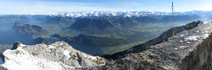 Blick vom Pilatus in die Alpen