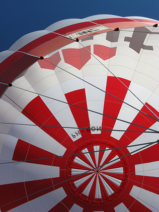 Ballonh&uuml;lle w&auml;hrend der Fahrt